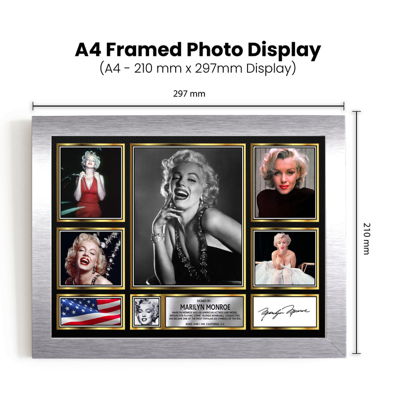 Marilyn Monroe Actors Framed Autographed Print - Limited Edition Autograph Fan Gift – Collectible Memorabilia Merchandise