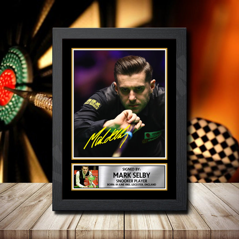 Mark Selby Printed Signature Darts Star Poster Print Framed Wall Art Gift – Mark Selby Printed Signature Darts Star Poster Print
