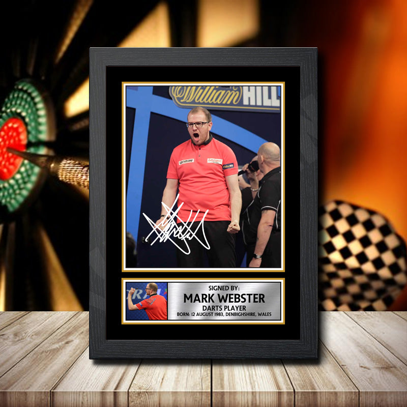 Mark Webster Printed Signature Darts Star Poster Print Framed Wall Art Gift – Mark Webster Printed Signature Darts Star Poster Print