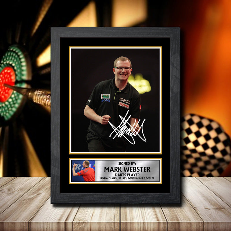 Mark Webster 2 Printed Signature Darts Star Poster Print Framed Wall Art Gift – Mark Webster 2 Printed Signature Darts Star Poster Print