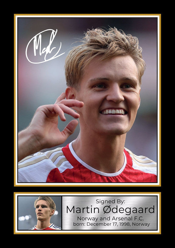 Martin Ødegaard Signed Autographed Portrait Poster Print – Norway & Arsenal F.C. Captain – Football Memorabilia Wall Art