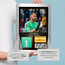 Martin Dúbravka Printed Signed Poster – Newcastle United FC & Slovakia Goalkeeper Tribute Wall Art with Jersey & Bio Plaque – Premier League Football Memorabilia for Fans & Collectors