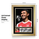 Martin Zubimendi Signed Autograph Poster Print – Arsenal F.C. Midfielder – Tribute Wall Art for Fans & Collectors