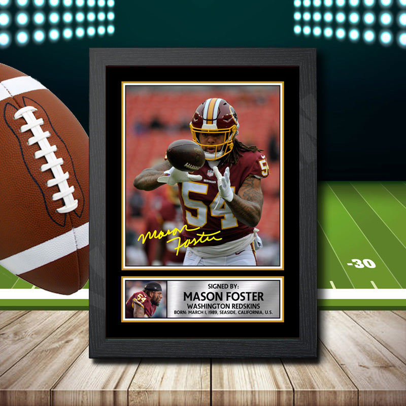 Mason Foster – Printed Signature NFL Star Print – Mason Foster