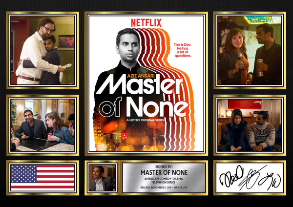 Master of None Netflix Shows Framed Printed Signature Print – Fan Gift – Wall Art – Reproduction Print