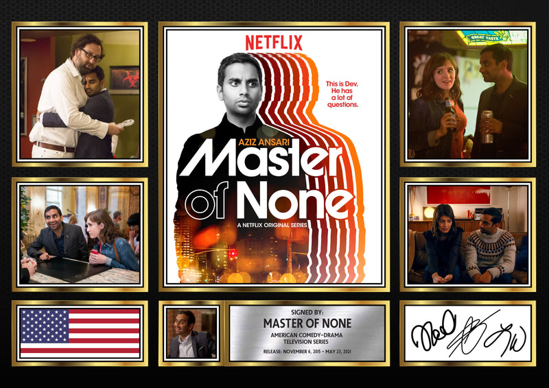 Master of None Netflix Shows Framed Autographed Print - Limited Edition Autograph Fan Gift – Collectible Memorabilia Merchandise