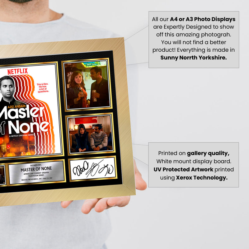 Master of None Netflix Shows Framed Autographed Print - Limited Edition Autograph Fan Gift – Collectible Memorabilia Merchandise