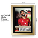 Matheus Cunha Signed Autograph Poster Print – Manchester United F.C. Forward – Soccer Memorabilia Gift for Fans