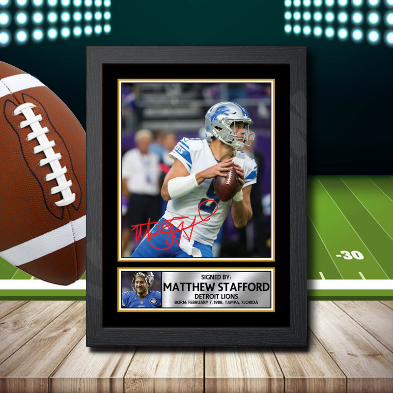 Matthew Stafford 2 – Printed Signature NFL Star Print – Matthew Stafford 2