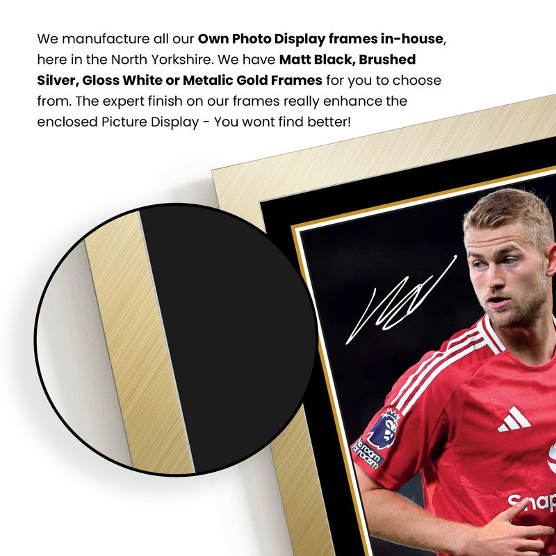 Matthijs de Ligt Signed Autograph Poster Print – Manchester United F.C. – Netherlands International Football Memorabilia – Gift for Fans & Collectors