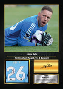 Matz Sels Printed Signed Poster – Nottingham Forest FC & Belgium Goalkeeper Tribute Wall Art with Jersey & Bio Plaque – Premier League Football Memorabilia for Fans & Collectors
