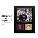 Max Verstappen Signed Poster Print – Red Bull Racing F1 Champion Wall Art with Signature & Number 1 – Dutch Driver Memorabilia for Formula 1 Fans & Collectors