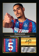Maxence Lacroix Signed Football Memorabilia – Framed Autograph Display with Crystal Palace & France Tribute – Collector’s Gift