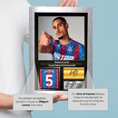 Maxence Lacroix Signed Football Memorabilia – Framed Autograph Display with Crystal Palace & France Tribute – Collector’s Gift