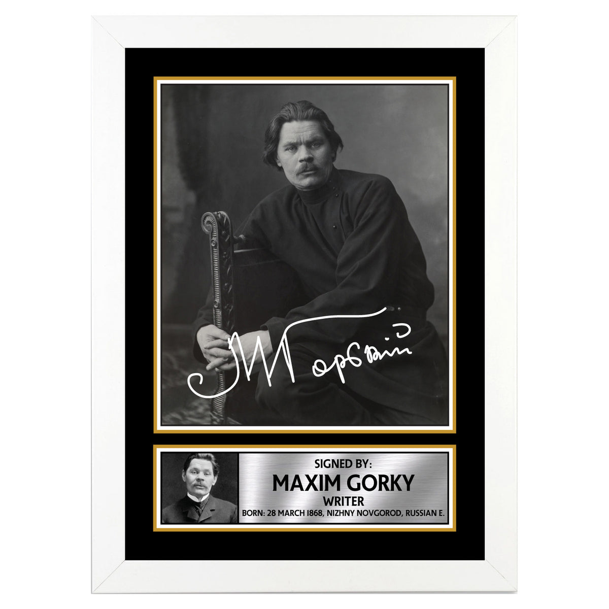 Maxim Gorky M247 Authors Printed Signature Poster Print Gift