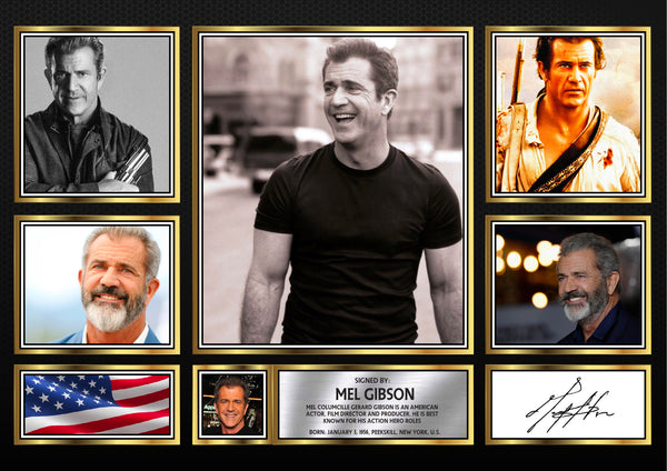 Mel Gibson – Printed Signature Television Star Print – Reproduction Print