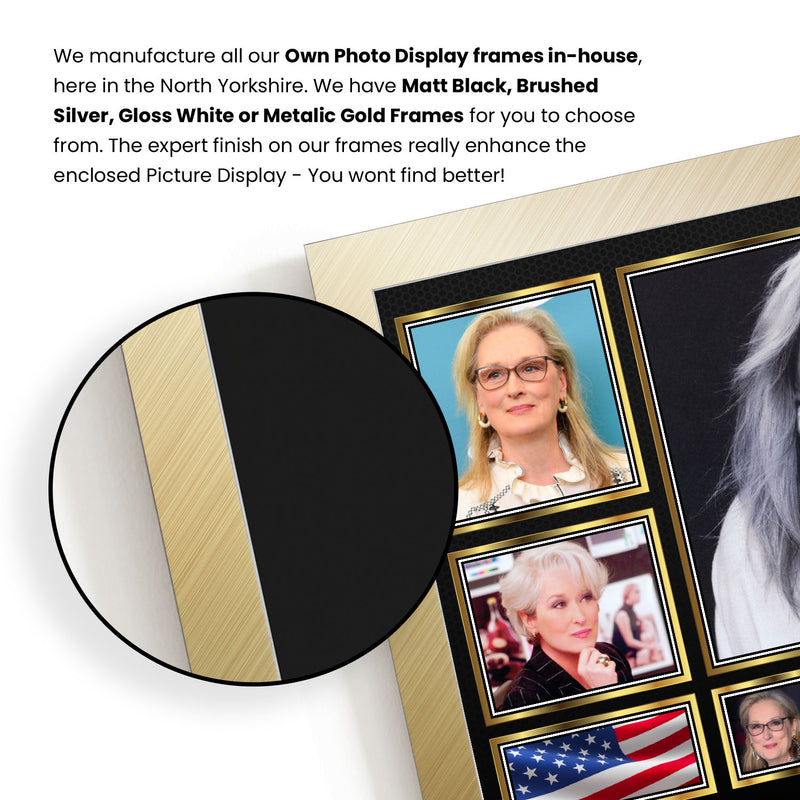 Meryl Streep Actors Framed Autographed Print - Limited Edition Autograph Fan Gift – Collectible Memorabilia Merchandise