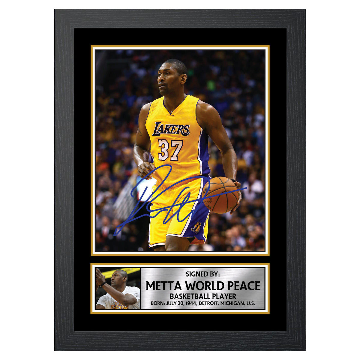 Metta World Peace M032 Basketball Player Printed Signature Poster Print Gift