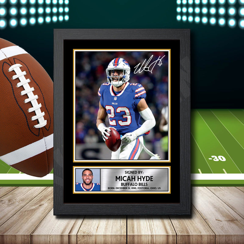 Micah Hyde 1 – Printed Signature NFL Star Print – Micah Hyde 1