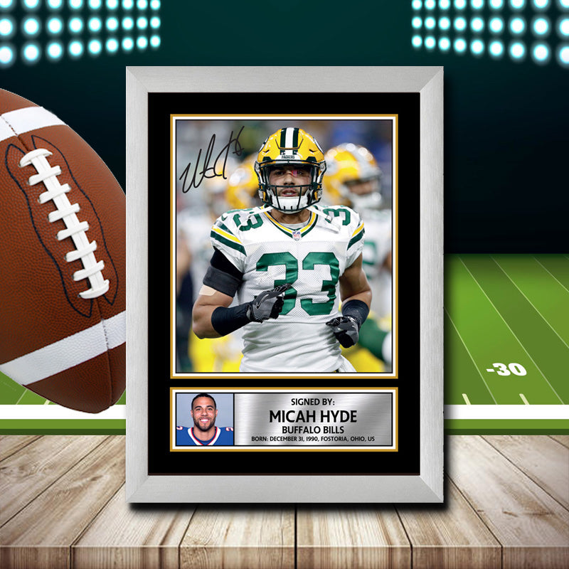 Micah Hyde 2 – Printed Signature NFL Star Print – Micah Hyde 2