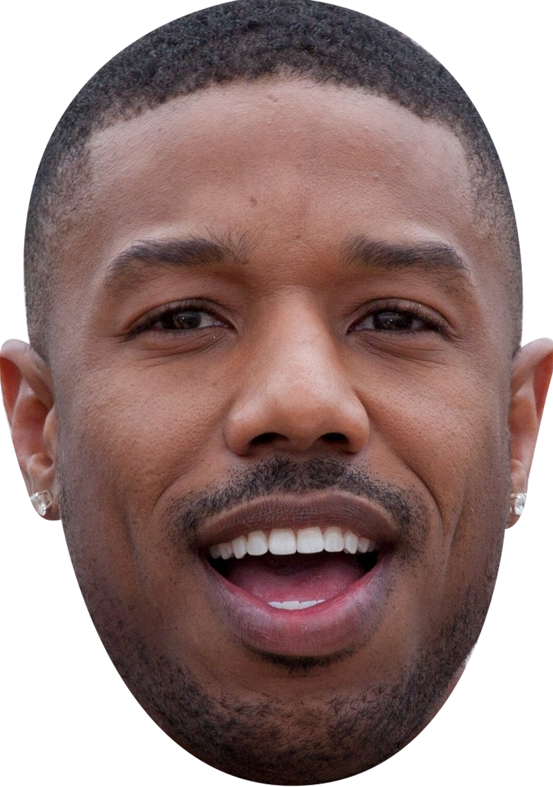 Michael B Jordan 2025 Celebrity Face Mask Fancy Dress Cardboard Costume Mask