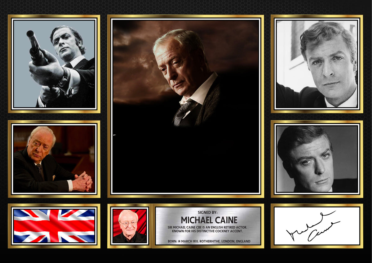 Michael Caine – Printed Signature Television Star Print – Michael Caine – A4 Poster