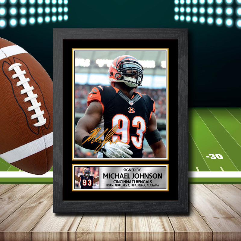 Michael Johnson – Printed Signature NFL Star Print – Michael Johnson