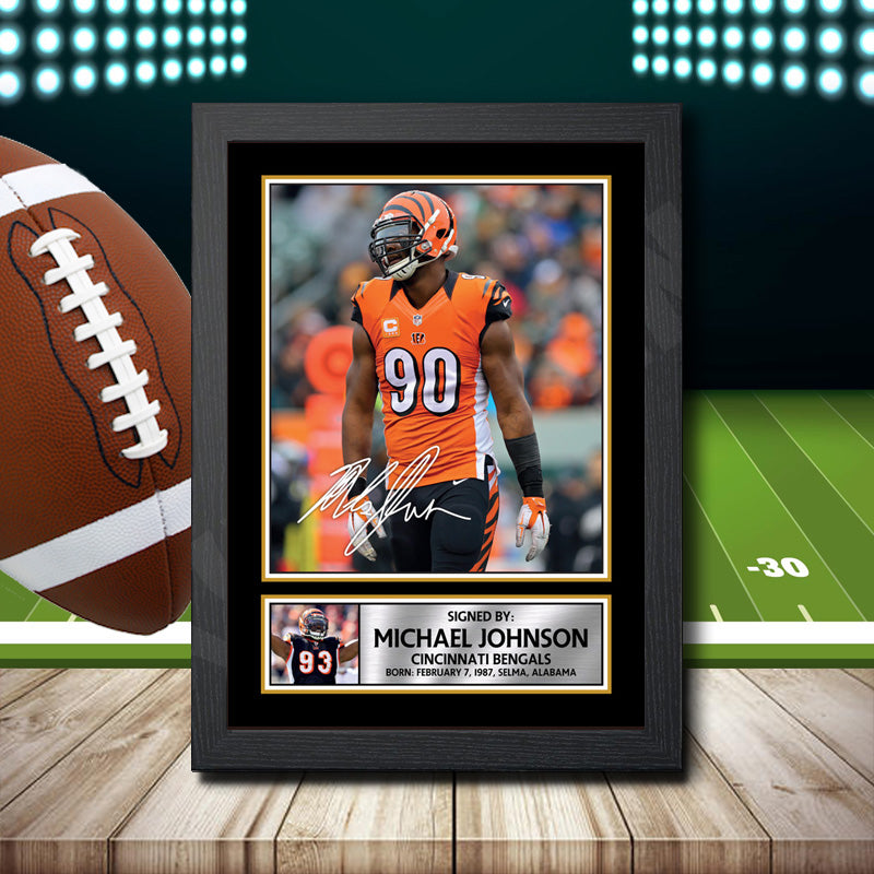 Michael Johnson 3 – Printed Signature NFL Star Print – Michael Johnson 3