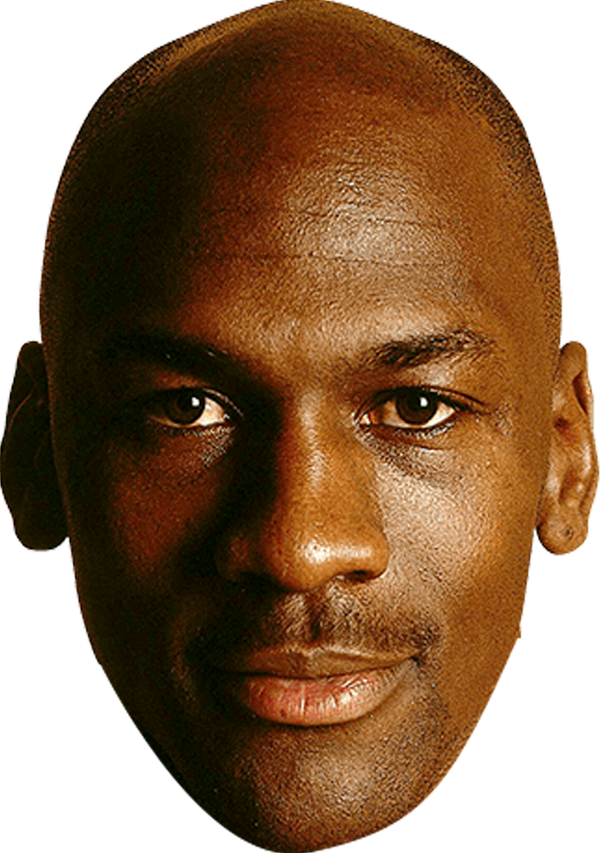 Michael Jordan 2 Celebrity Face Mask Fancy Dress Cardboard Costume Mask