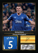 Michael Keane Signed Football Memorabilia – Framed Autograph Display with Everton & England Tribute – Collector’s Gift