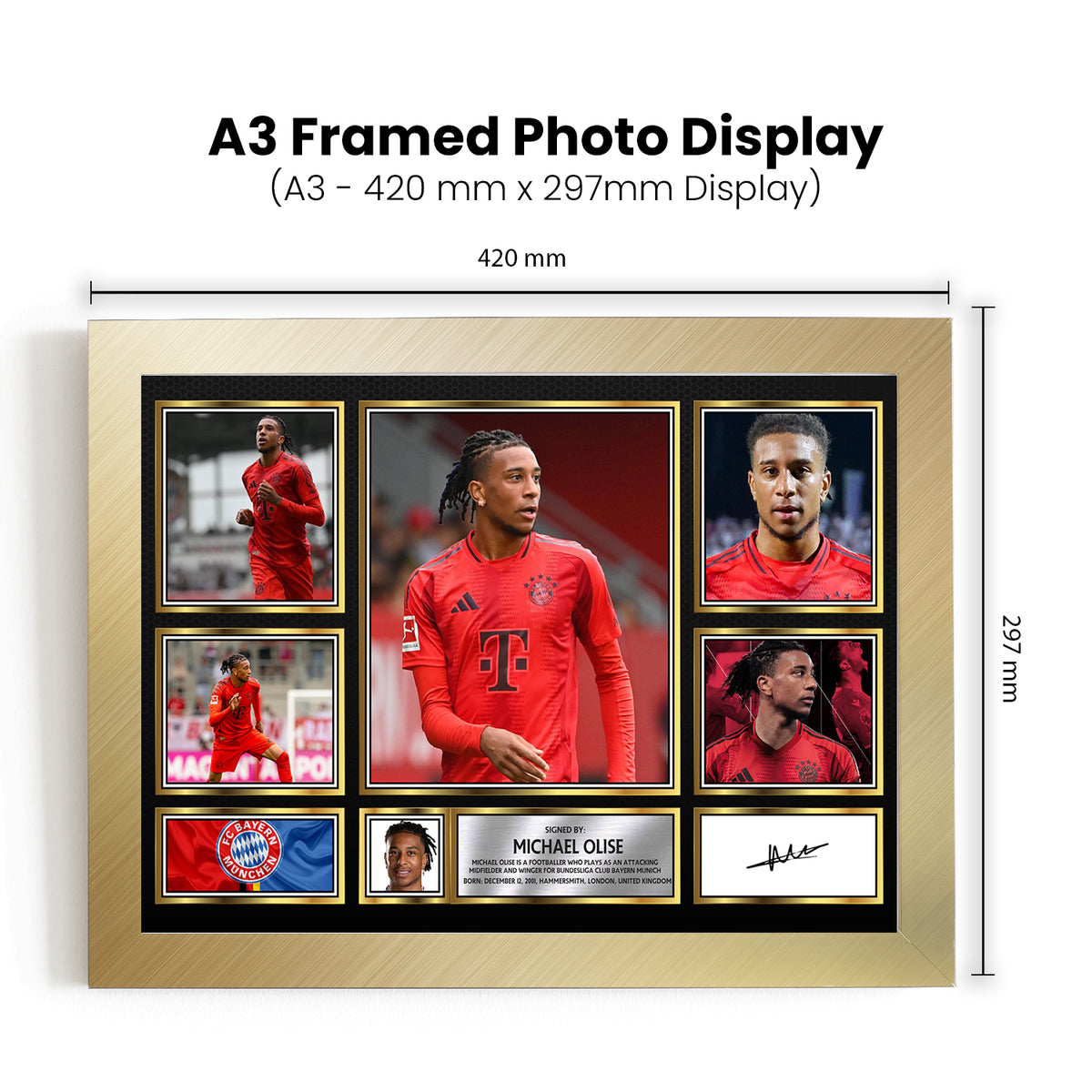 Michael Olise Printed Signature Football Poster Print