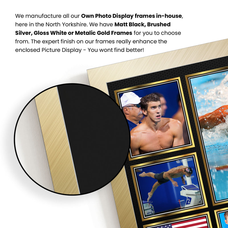 Michael Phelps Olympians Framed Autographed Print - Limited Edition Autograph Fan Gift – Collectible Memorabilia Merchandise