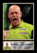 Michael van Gerwen Darts Poster Print – MVG Professional Darts Player Signature Style Wall Art – PDC Champion Memorabilia Gift for Darts Fans and Collectors