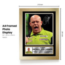 Michael van Gerwen Darts Poster Print – MVG Professional Darts Player Signature Style Wall Art – PDC Champion Memorabilia Gift for Darts Fans and Collectors