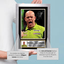Michael van Gerwen Darts Poster Print – MVG Professional Darts Player Signature Style Wall Art – PDC Champion Memorabilia Gift for Darts Fans and Collectors
