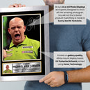 Michael van Gerwen Darts Poster Print – MVG Professional Darts Player Signature Style Wall Art – PDC Champion Memorabilia Gift for Darts Fans and Collectors