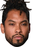 Miguel Jontel Pimentel - Music Star Fancy Dress Cardboard Celebrity Party Face Mask