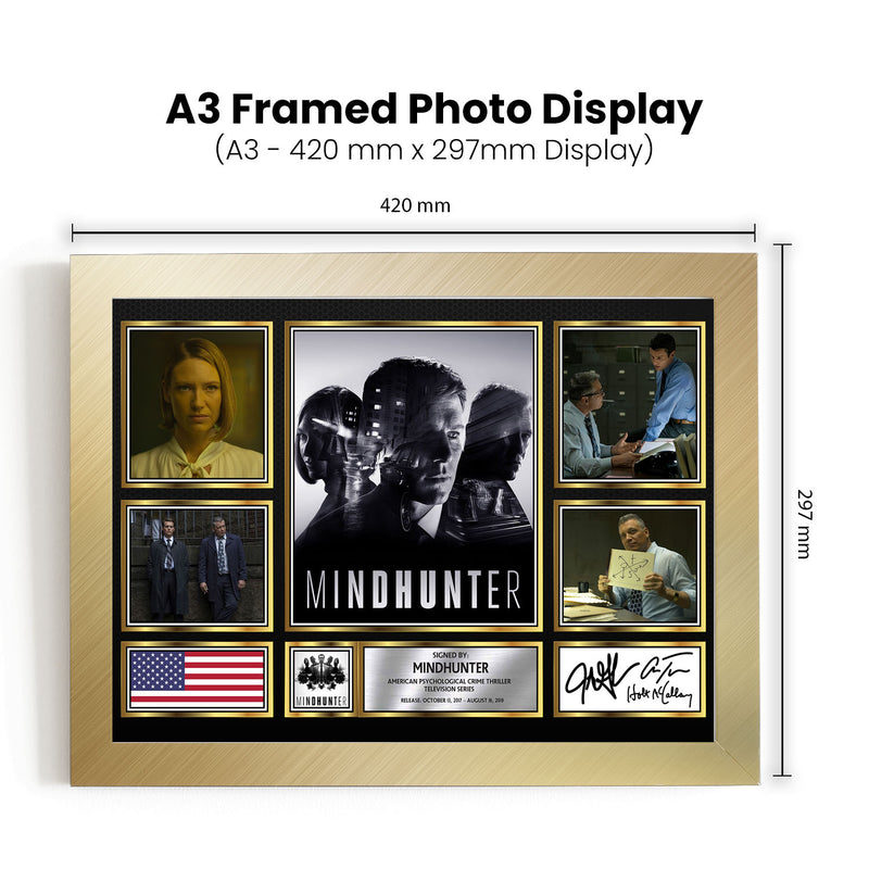 Mindhunter Netflix Shows Framed Autographed Print - Limited Edition Autograph Fan Gift – Collectible Memorabilia Merchandise