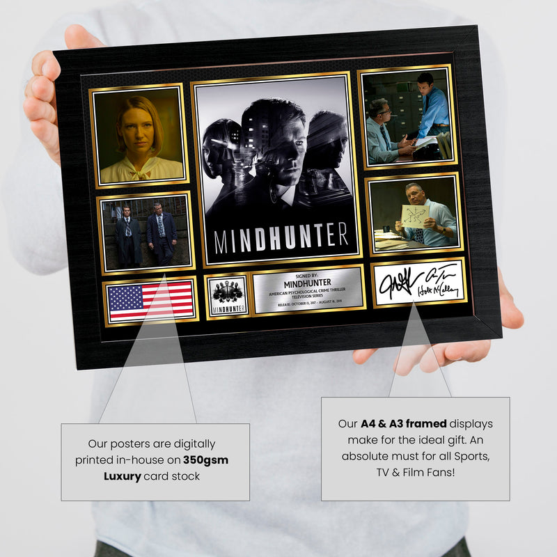 Mindhunter Netflix Shows Framed Autographed Print - Limited Edition Autograph Fan Gift – Collectible Memorabilia Merchandise