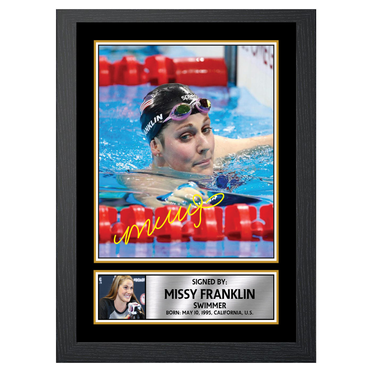 Missy Franklin M476 Swimmer Printed Signature Poster Print Gift
