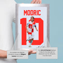 Luka Modrić Signed Poster Print – Croatia National Team Legend Tribute Wall Art with Signature & Jersey Number 10 – Midfield Maestro Memorabilia for Football Fans & Collectors