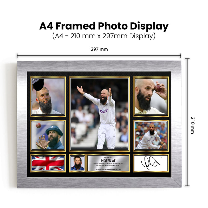 Moeen Ali - Signed Autographed Cricket Star Print