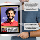 Mohamed Salah Signed Autographed Portrait Poster Print – Liverpool F.C. & Egypt Forward – Football Memorabilia Wall Art