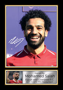 Mohamed Salah Signed Autographed Portrait Poster Print – Liverpool F.C. & Egypt Forward – Football Memorabilia Wall Art