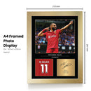 Mohamed Salah Signed Poster Print – Liverpool FC Tribute Wall Art with Signature & Jersey Number – Egypt Forward Memorabilia for Premier League Fans & Collectors