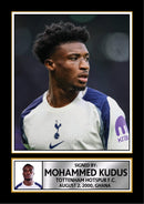 Mohammed Kudus Signed Autograph Poster Print – Manchester City F.C. Midfielder – Soccer Memorabilia Gift for Fans