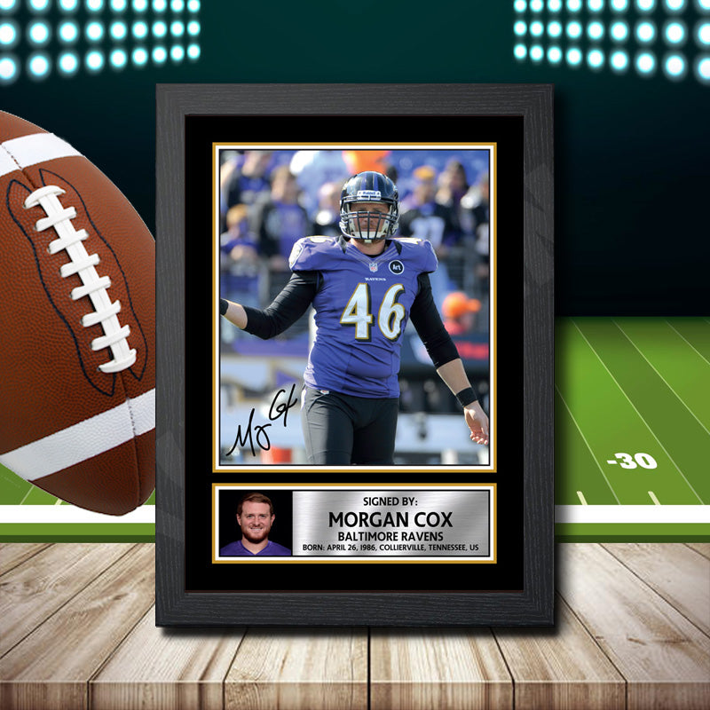 Morgan Cox 1 – Printed Signature NFL Star Print – Morgan Cox 1