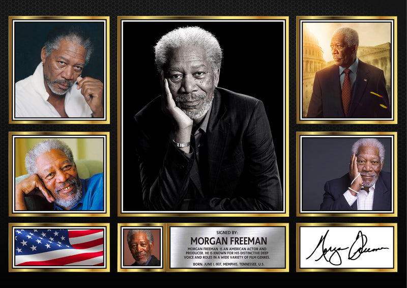 Morgan Freeman - Signed Autographed Television Star Print