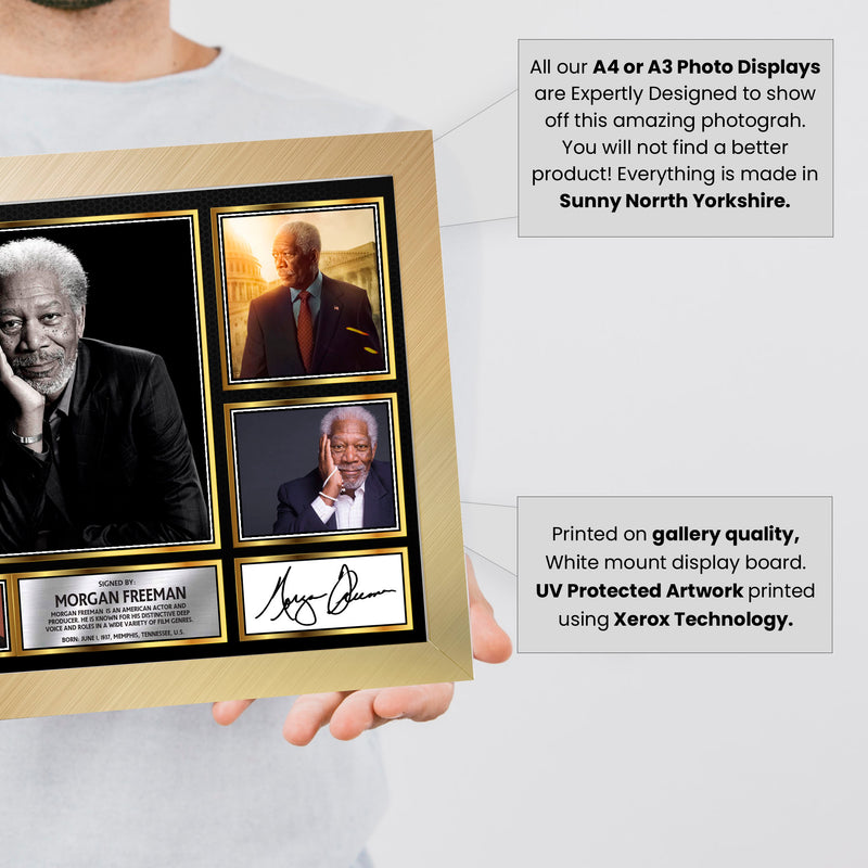 Morgan Freeman - Signed Autographed Television Star Print