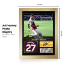 Morgan Rogers Printed Signed Poster – Aston Villa FC & England Midfielder Tribute Wall Art with Jersey & Bio Plaque – Premier League Football Memorabilia for Fans & Collectors
